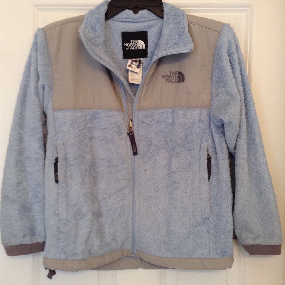 Light Blue North Face Fur Fleece Jacket